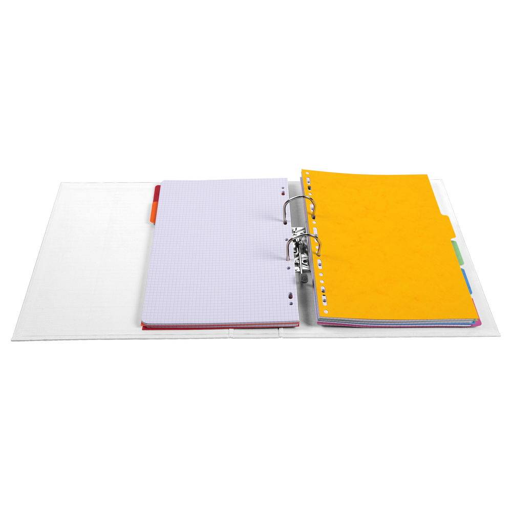 Exacompta 10x Ordner Prem'Touch PVC, Rücken 70mm, 32x29cm A4 Maxi, Weiß, 53748E