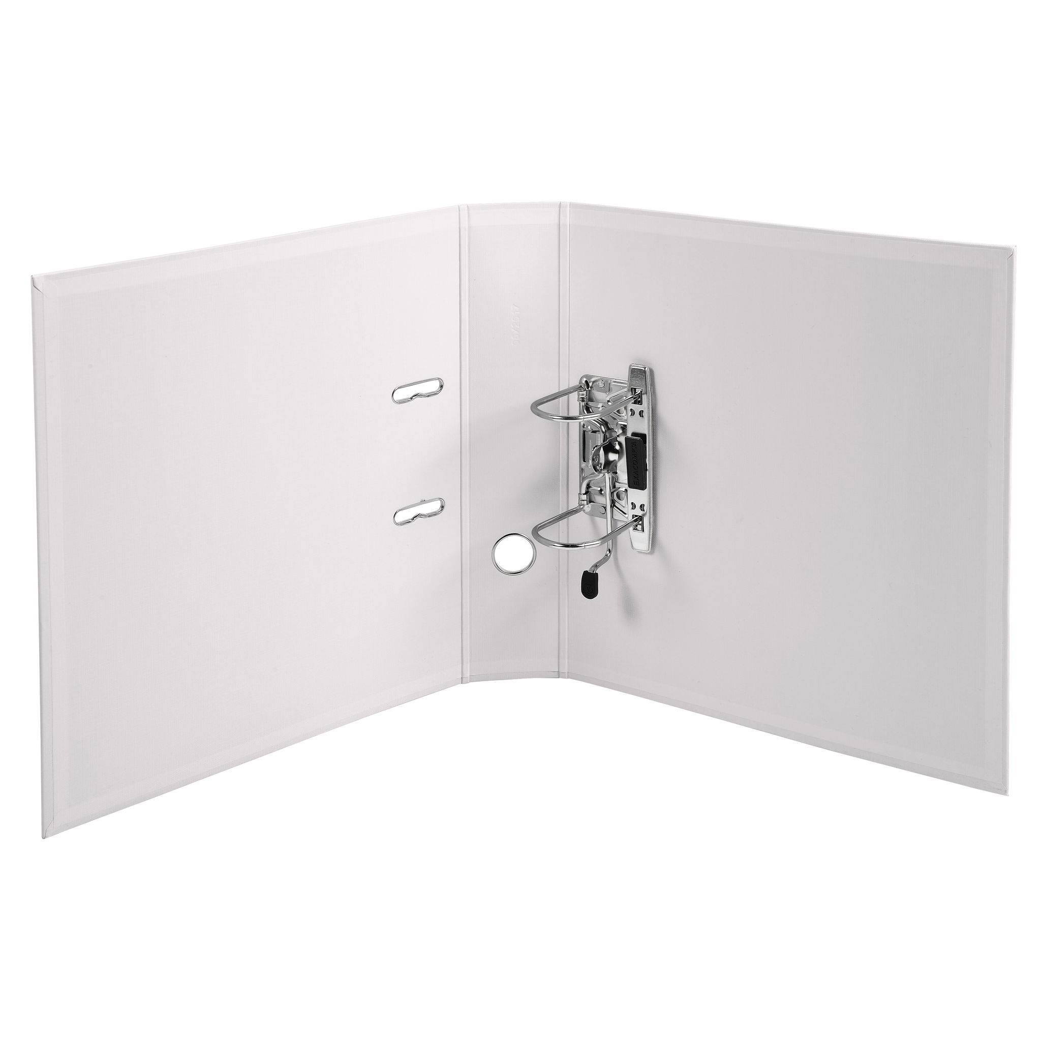 Exacompta 10x Ordner Prem'Touch PVC, Rücken 70mm, 32x29cm A4 Maxi, Weiß, 53748E