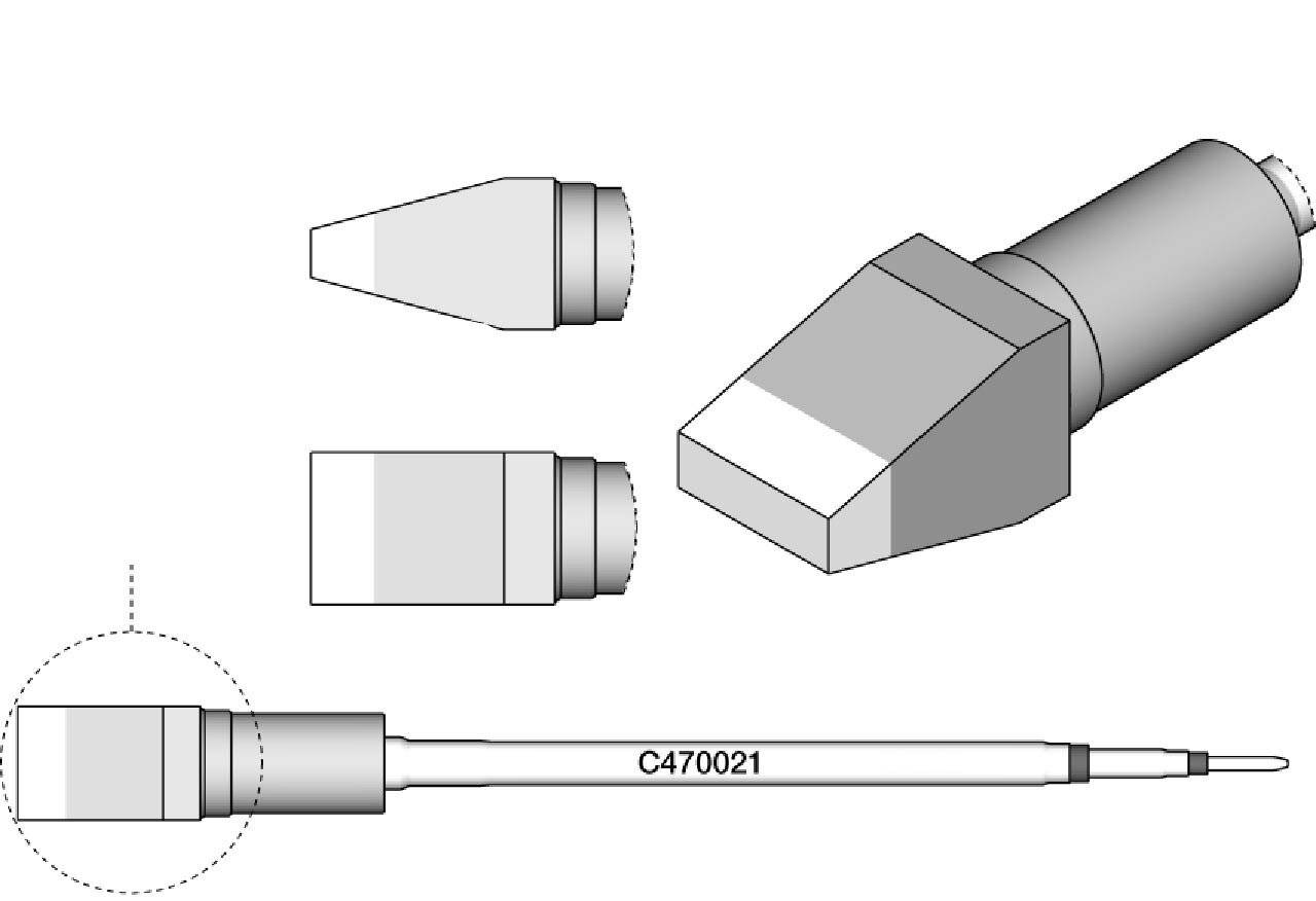 Lötspitze C470021 meißelförmig 12x4 mm für T470 Lötkolben