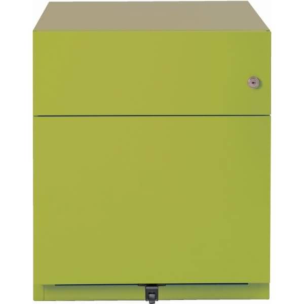 Rollcontainer Note NWA 1x Auszug + 1x HR-Schub HxBxT 495x420x565mm grün