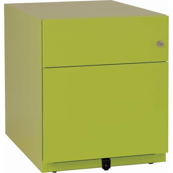 Rollcontainer Note NWA 1x Auszug + 1x HR-Schub HxBxT 495x420x565mm grün