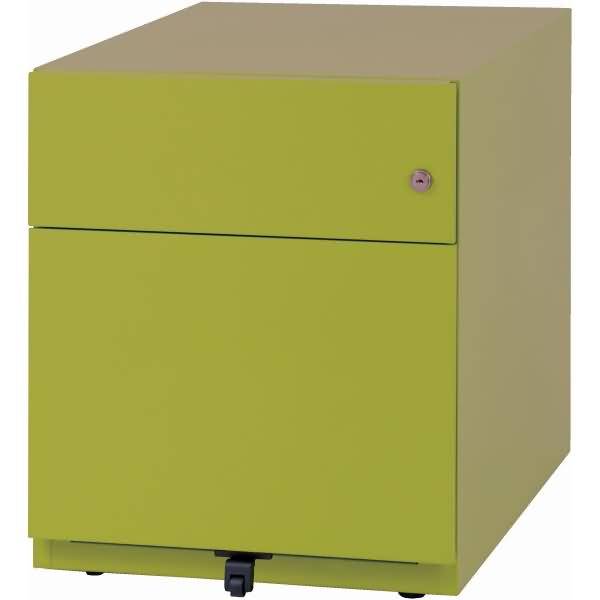 Rollcontainer Note NWA 1x Auszug + 1x HR-Schub HxBxT 495x420x565mm grün