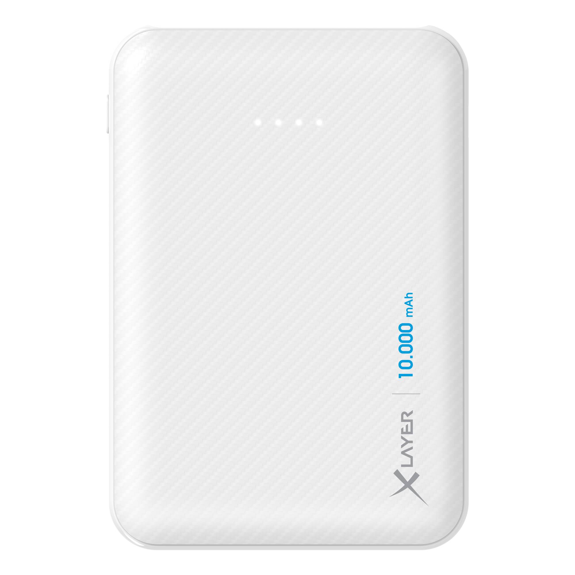 Zusatzakku XLayer Powerbank Micro Carbon White 10.000 mAh