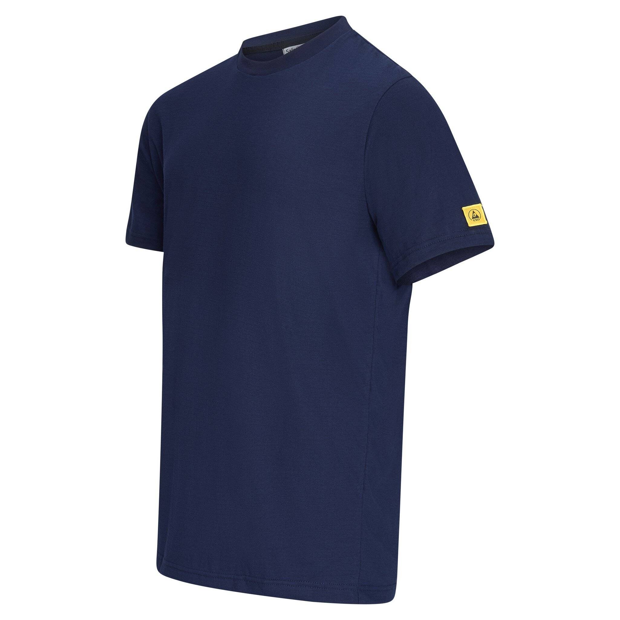 ESD-T-Shirt mit Brusttasche, rundhals, 150g/m², marineblau, 5XL