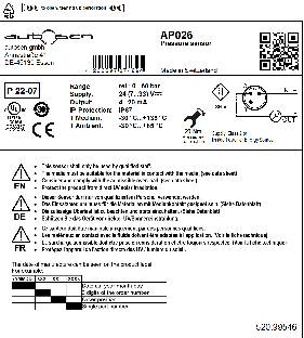 Drucktransmitter G1/4A (elektronisch) - AP026 - autosen