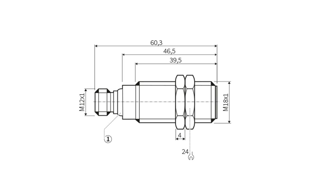 Ultraschallsensor M18 60-800mm - M18x1 - AU012 - autosen