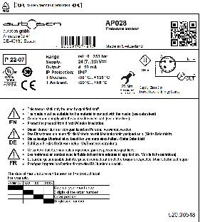 Drucktransmitter G1/4A (elektronisch) - AP028 - autosen