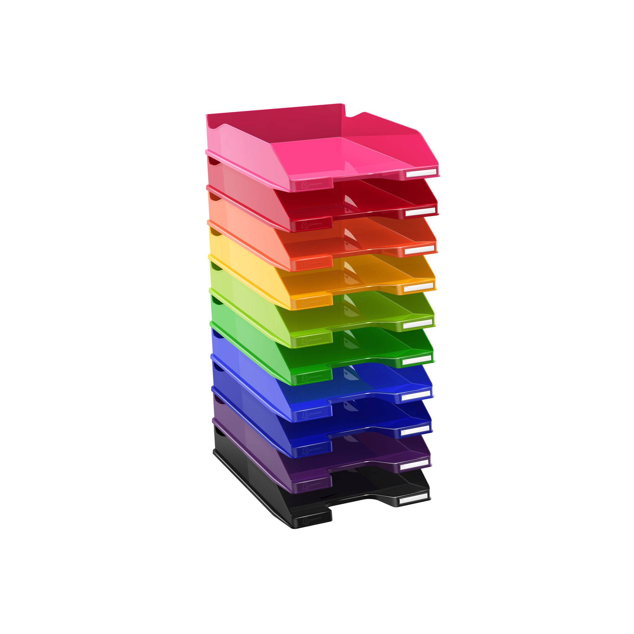 Exacompta 6x Briefablage COMBO MIDI, Kollektion , Himbeerfarben glossy, 113284D