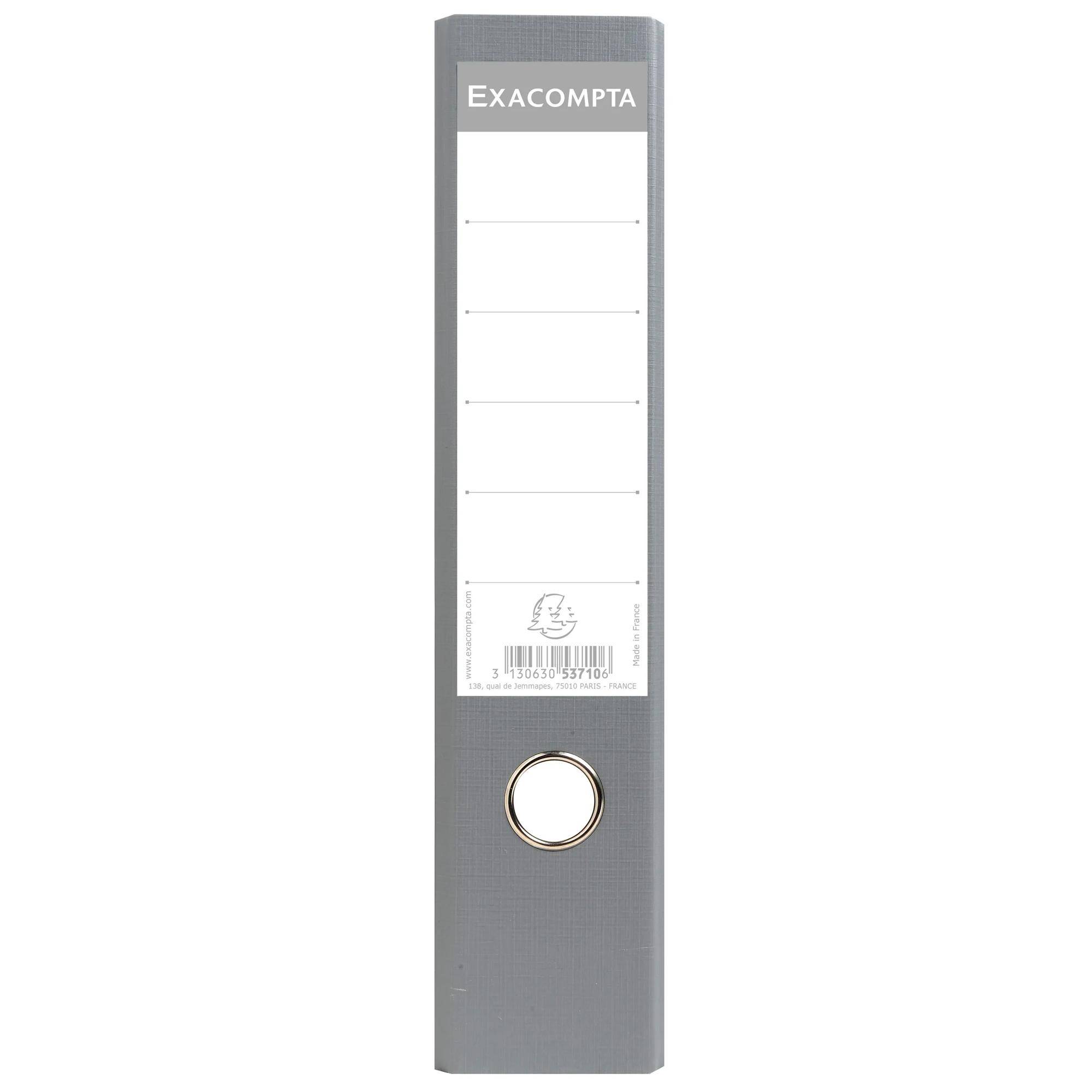 Exacompta 20x Ordner Wolkenmarmor 2Ring 70mm Rücken A4 grau 53710E