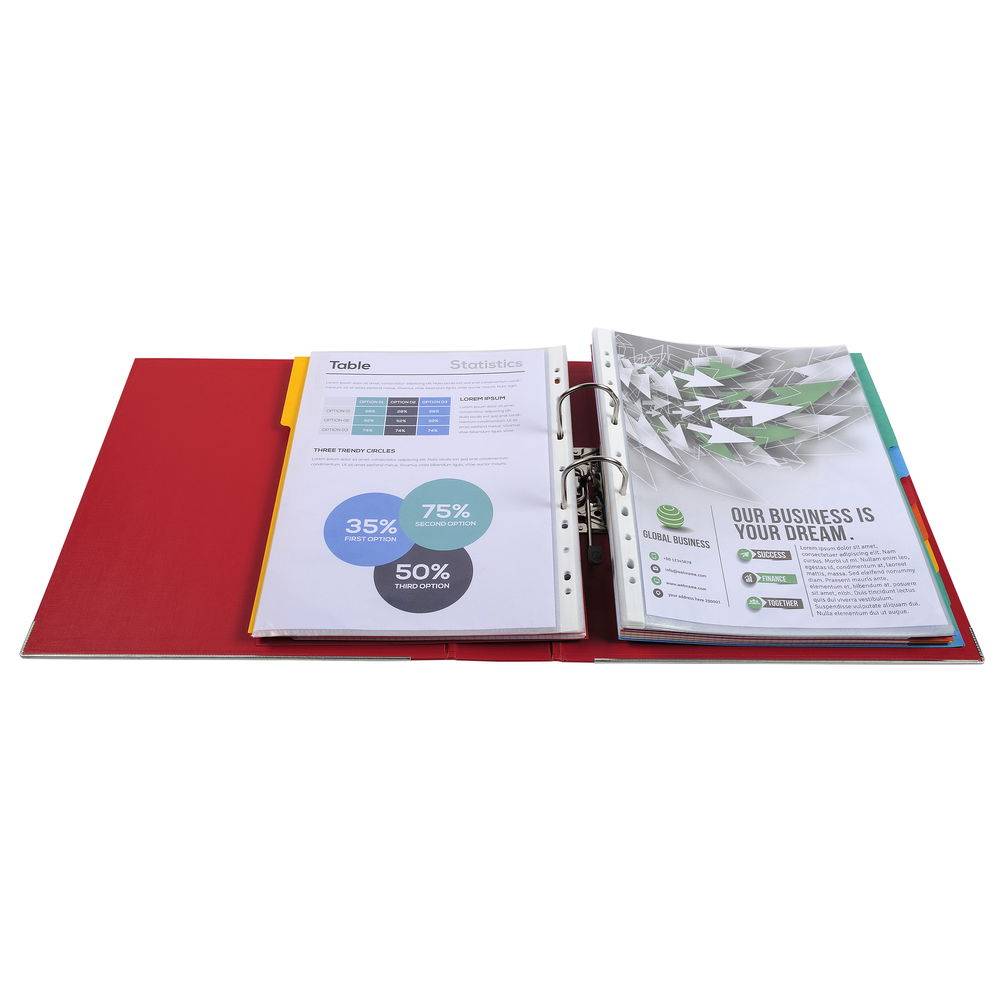 Exacompta 10x Ordner Prem'Touch außen PP Rücken 80mm 32x30cm A4 Maxi Rot 53345E