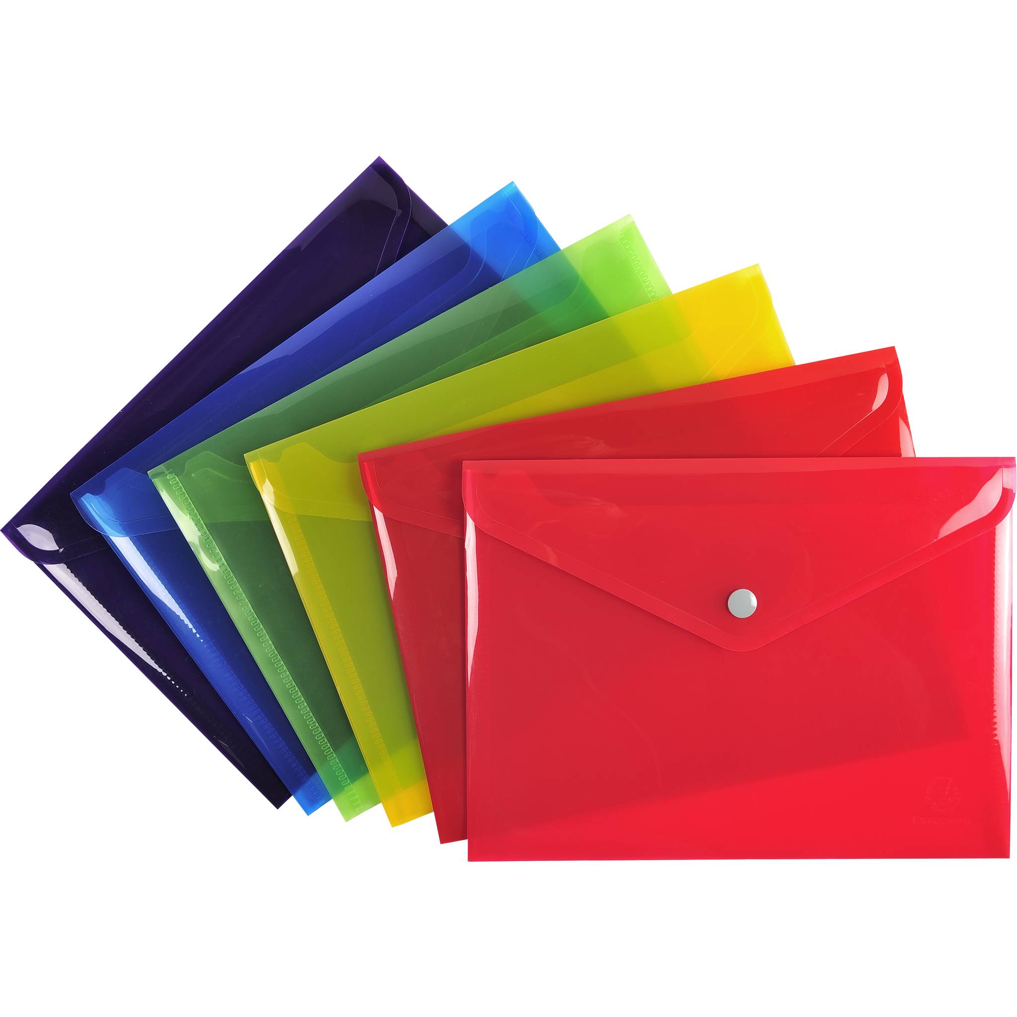 Exacompta 30x Tasche mit Druckknopf Iderama aus PP - Farben sortiert - 34440E