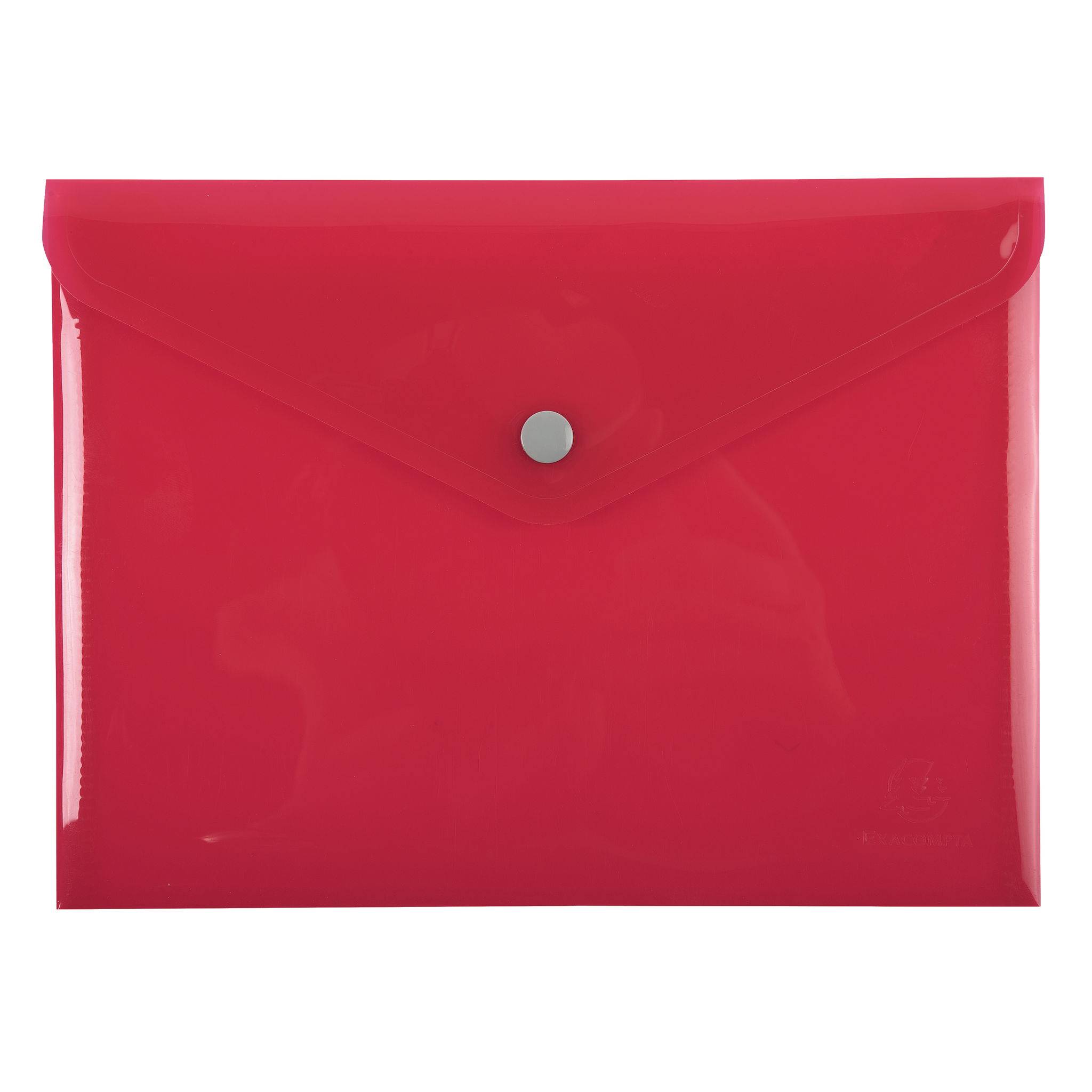 Exacompta 30x Tasche mit Druckknopf Iderama aus PP - Farben sortiert - 34440E