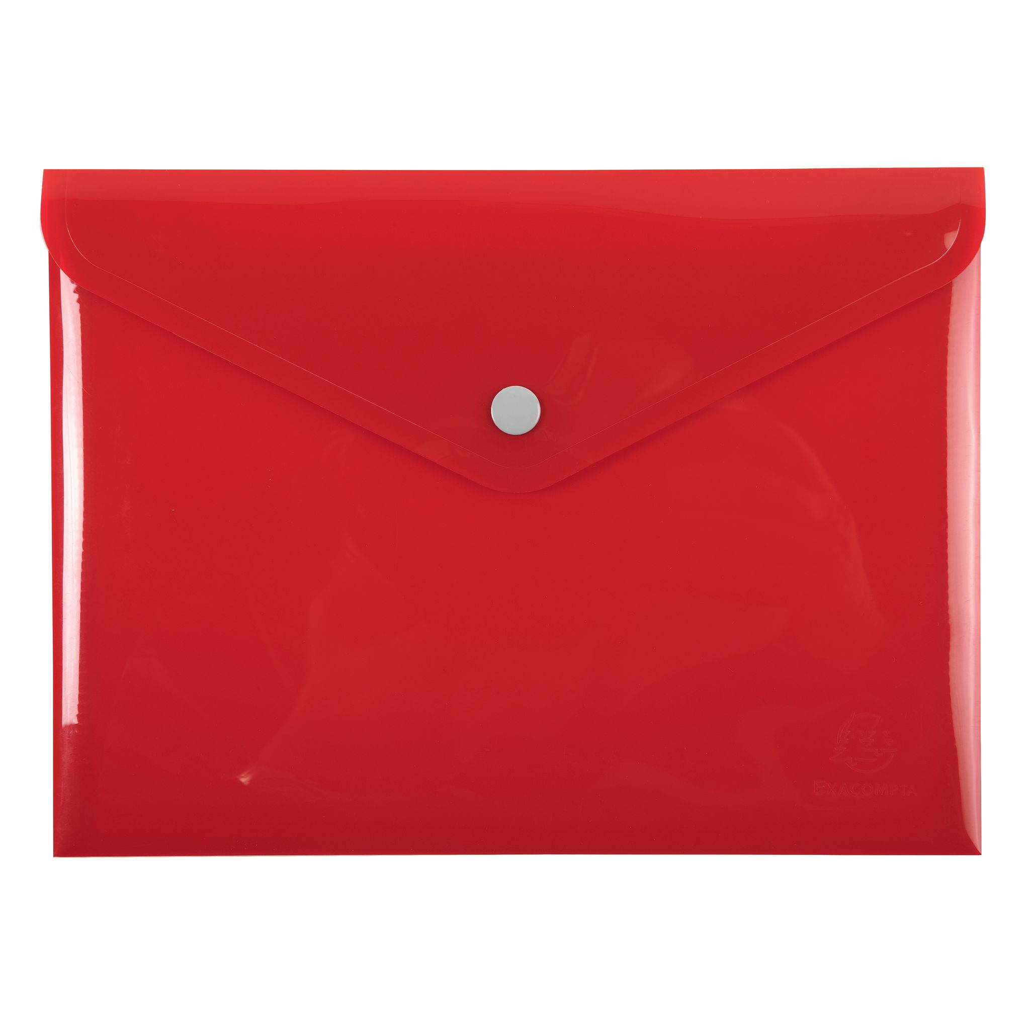 Exacompta 30x Tasche mit Druckknopf Iderama aus PP - Farben sortiert - 34440E