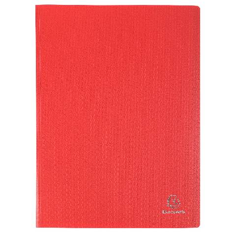Exacompta 8x Sichtmappe aus PP 500µ, 80 Kristallhüllen OPAK - A4 - Rot - 8885E
