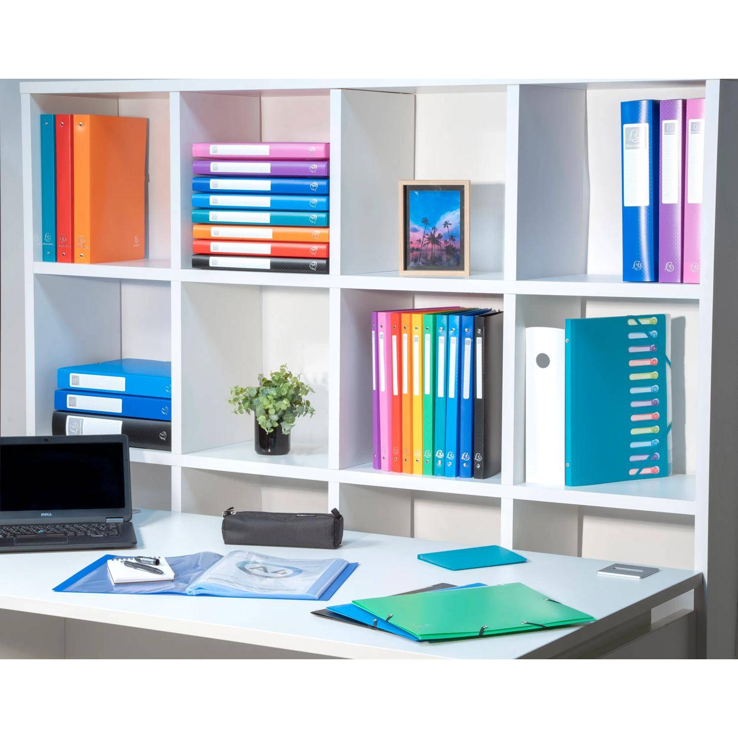 Exacompta 8x Sichtmappe aus PP 500µ, 80 Kristallhüllen OPAK - A4 - Rot - 8885E