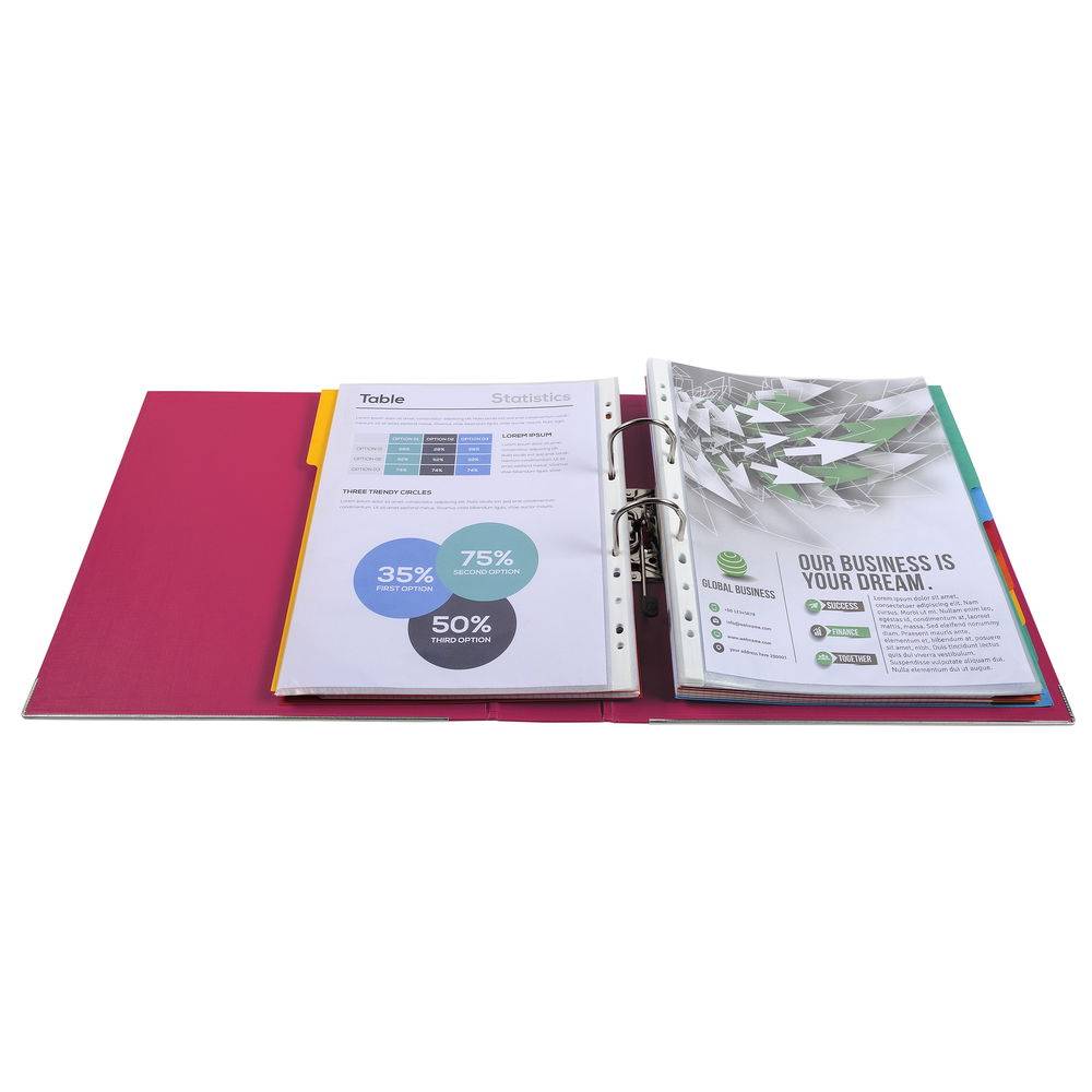 Exacompta 10x Ordner Prem'Touch außen PP Rücken 80mm A4 Maxi Himbeer 53359E