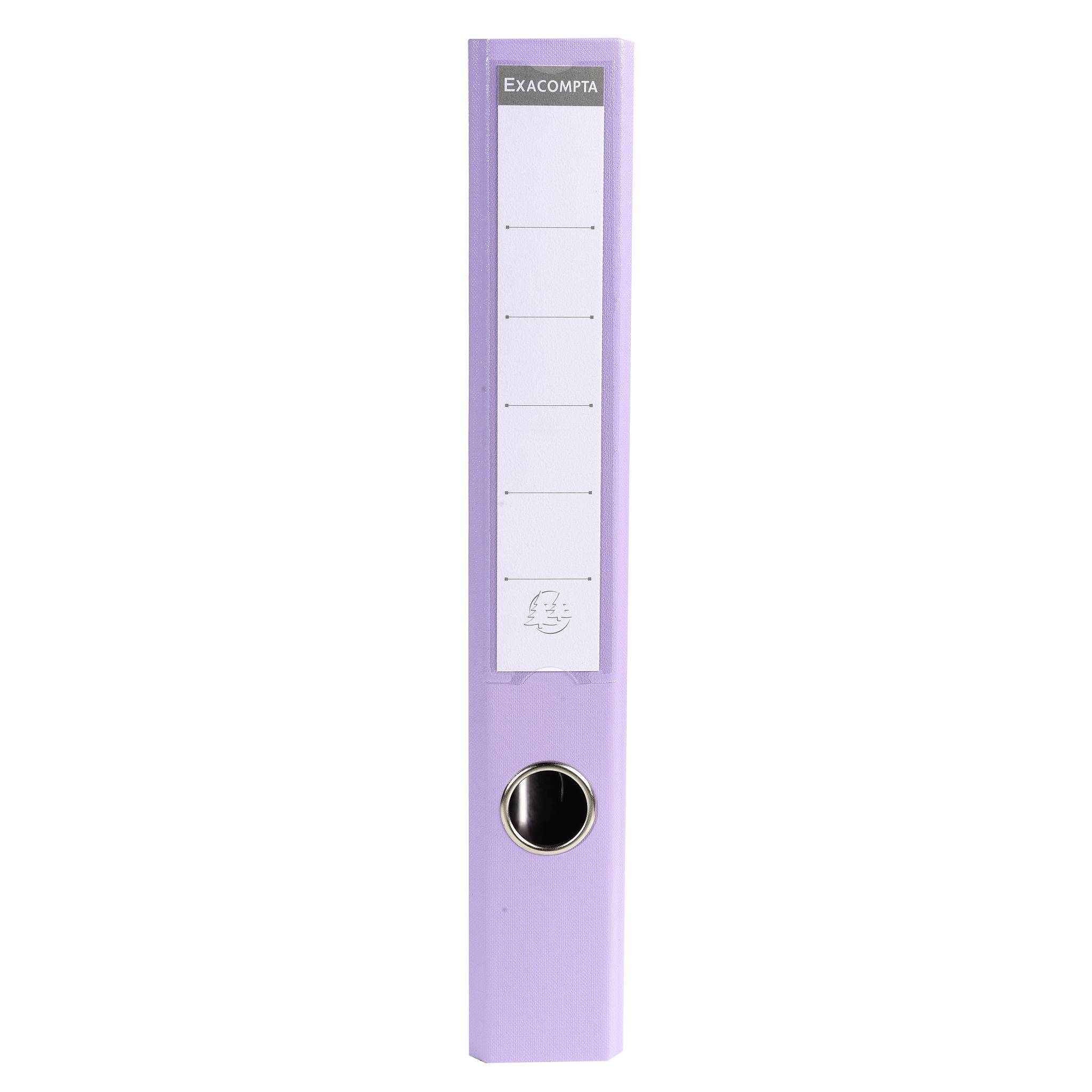 Exacompta 10x Ordner Prem'Touch PVC Rücken 50mm 32x29cm A4 Maxi Flieder 53507E