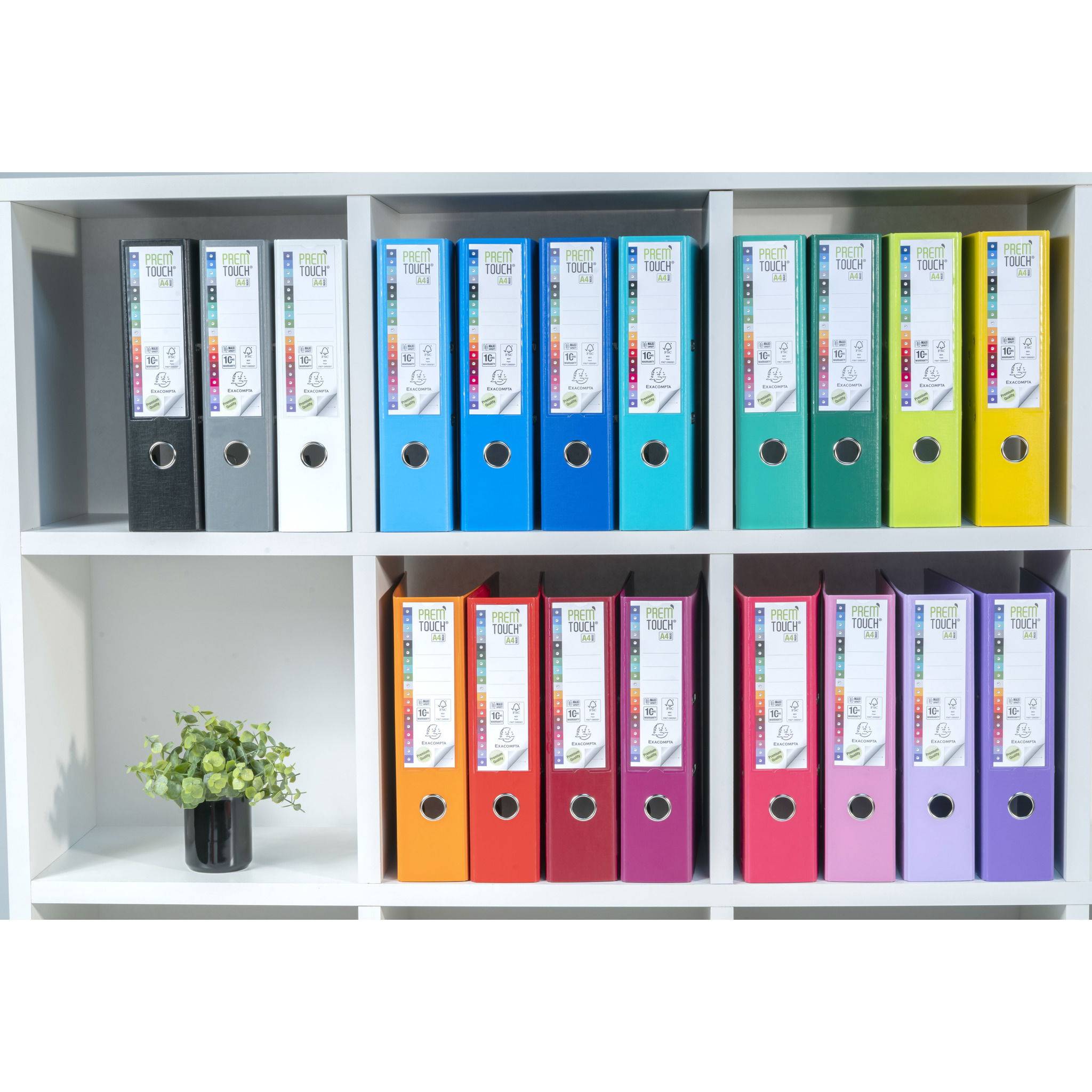 Exacompta 10x Ordner Prem'Touch außen PP Rücken 80mm A4 Maxi Hellblau 53302E