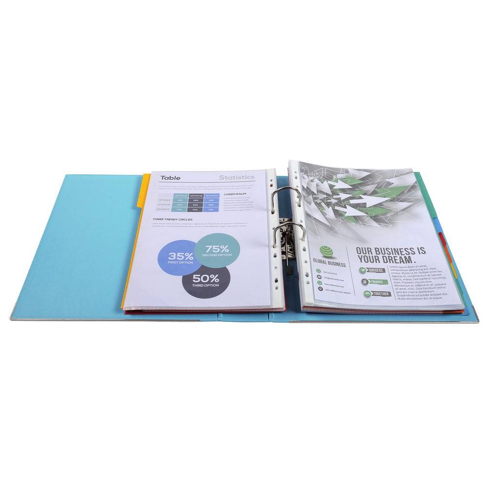 Exacompta 10x Ordner Prem'Touch außen PP Rücken 80mm A4 Maxi Hellblau 53302E