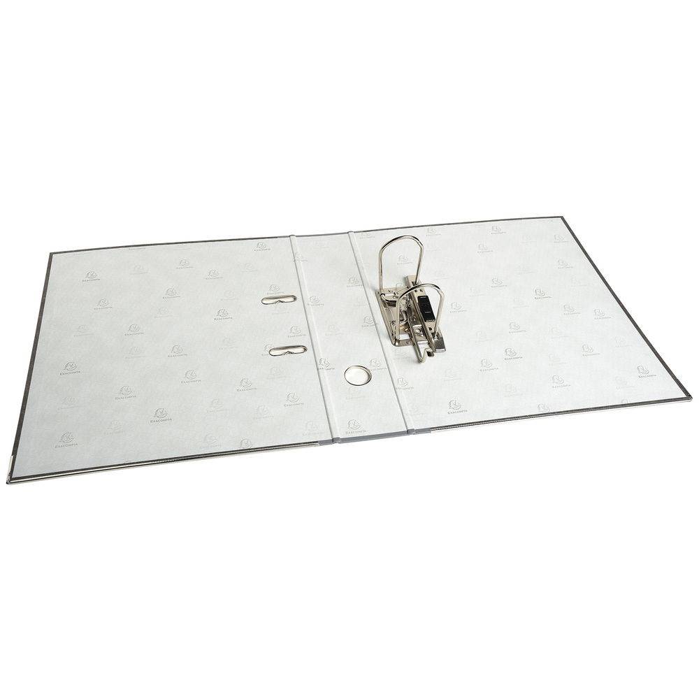 Exacompta 20x Ordner Wolkenmarmor 2Ring 80mm Rücken farbig A4 grau 53709E