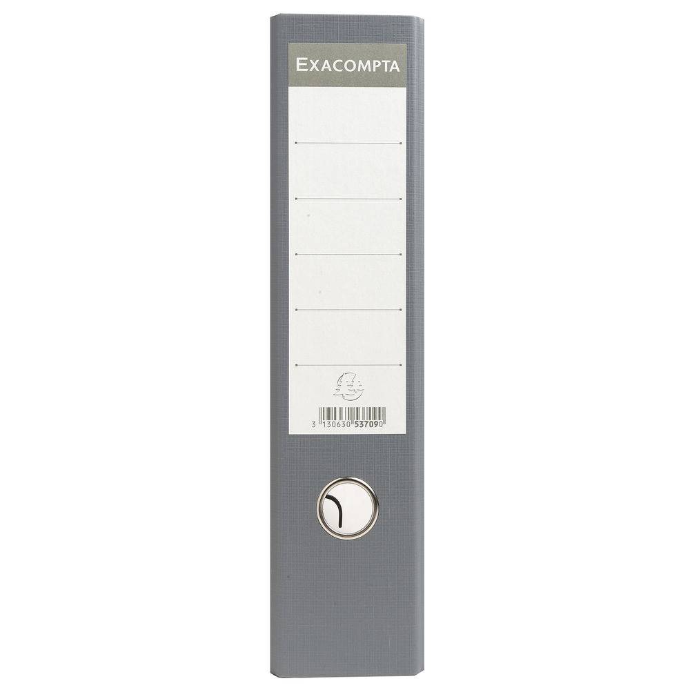 Exacompta 20x Ordner Wolkenmarmor 2Ring 80mm Rücken farbig A4 grau 53709E