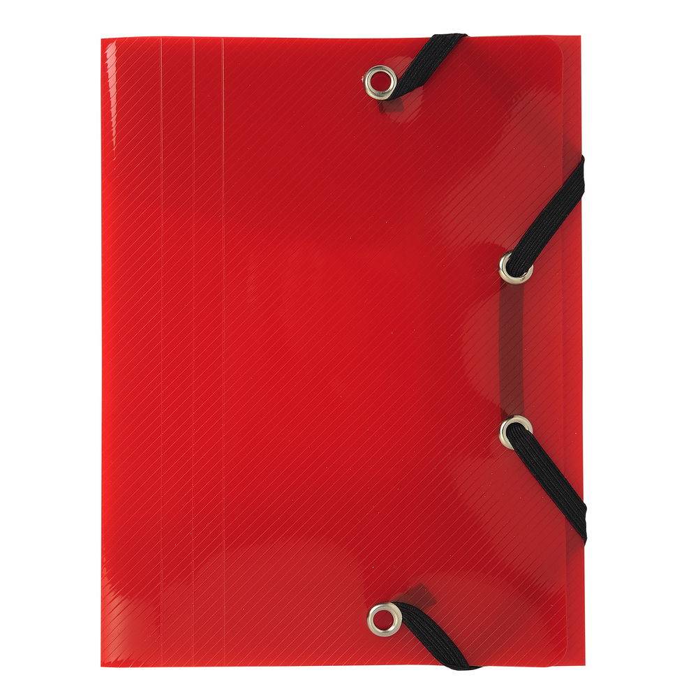 Exacompta 25x Sammelmappe +3 Klappen Gummizug PP 12x16cm A6+ sortiert 50700E