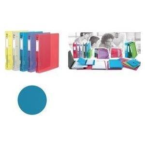 ELBA Ringbuch Hawai Querformat, farbig sortiert, 2 Ring Reißmechanik, für DIN A5, aus PP, Stärke: 0,5 mm,