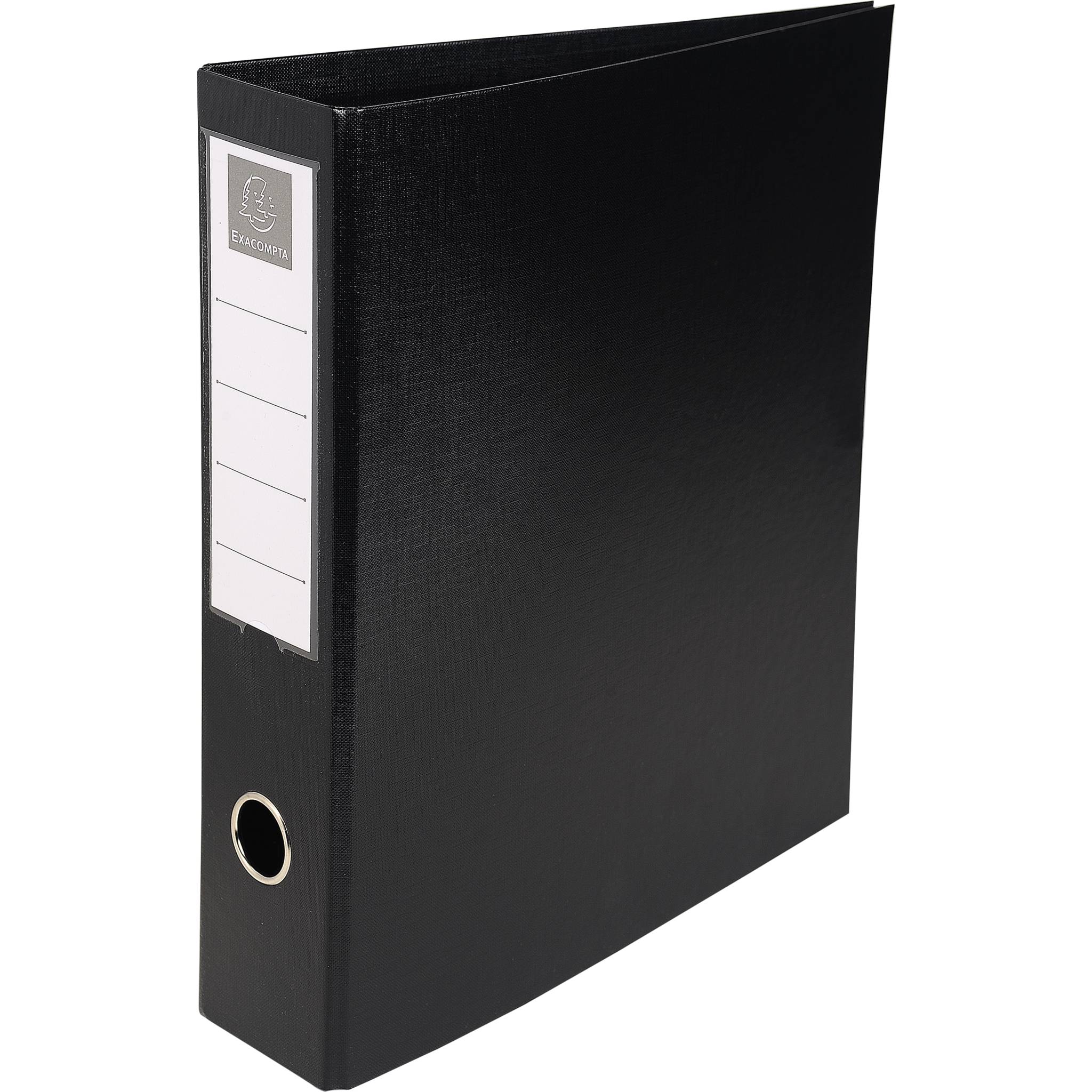 Exacompta 10x Ringbuch Karton 4Ring 50mm Rücken 70mm A4 Maxi Schwarz 51741E