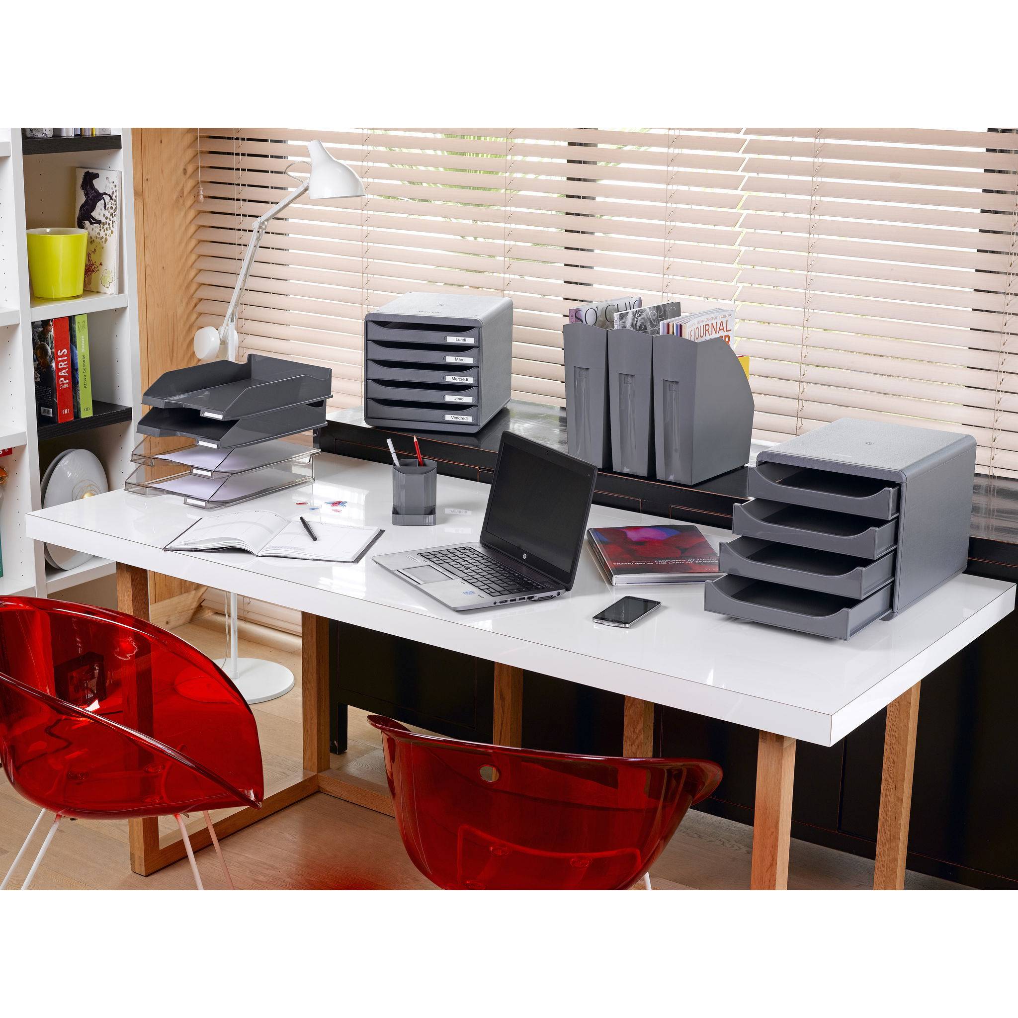 Exacompta 10x Briefablage Ecotray, Office - Transparent grau - 12327D