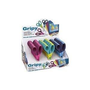 WEDO Bastelschere Gripy, rund, Länge: 130 mm, 30er Display für Rechtshänder, aus rostfreiem Edelstahl, ergonomisch