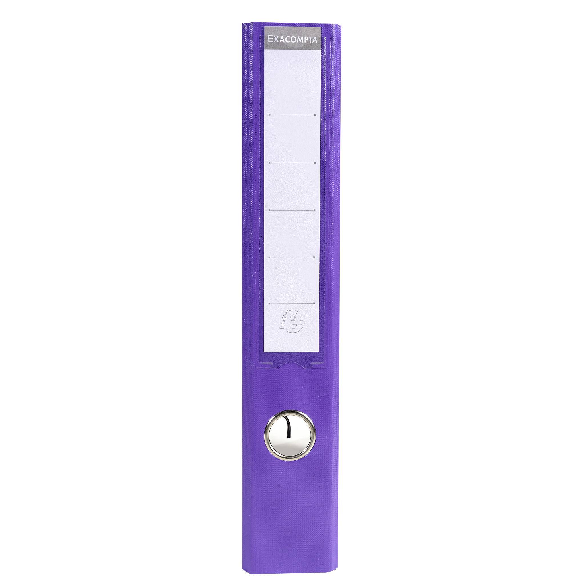 Exacompta 10x Ordner Prem'Touch PVC, Rücken 50mm, 32x29cm A4 Maxi, Lila, 53557E