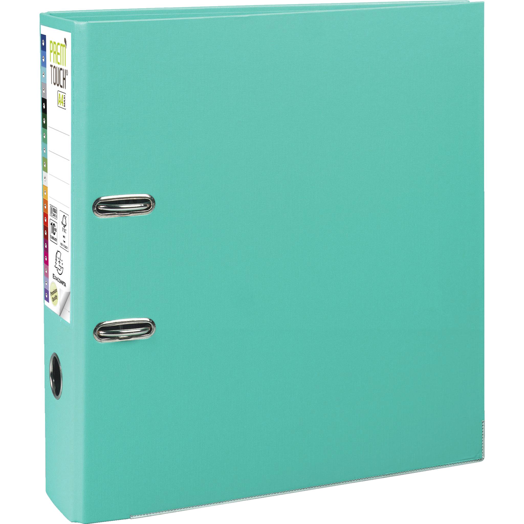 Exacompta 10x Ordner Prem'Touch außen PP Rücken 80mm A4 Maxi Hellgrün 53303E
