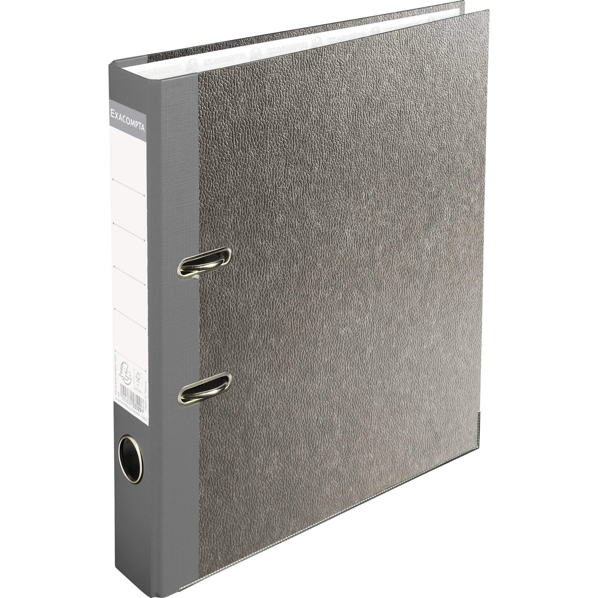 Exacompta 20x Ordner Wolkenmarmor 2Ring 50mm Rücken A4 grau 53509E