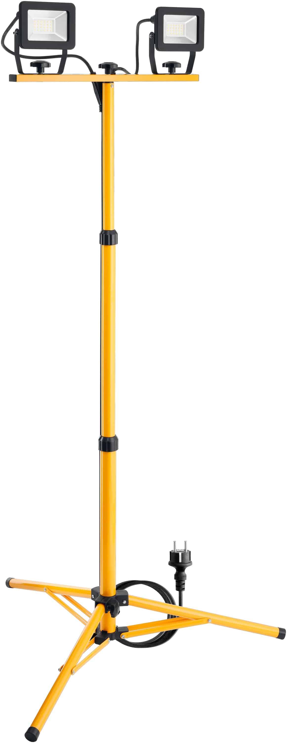 GOOBAY LED-Baustrahler, Teleskopstativ, 2x20W, 4000K