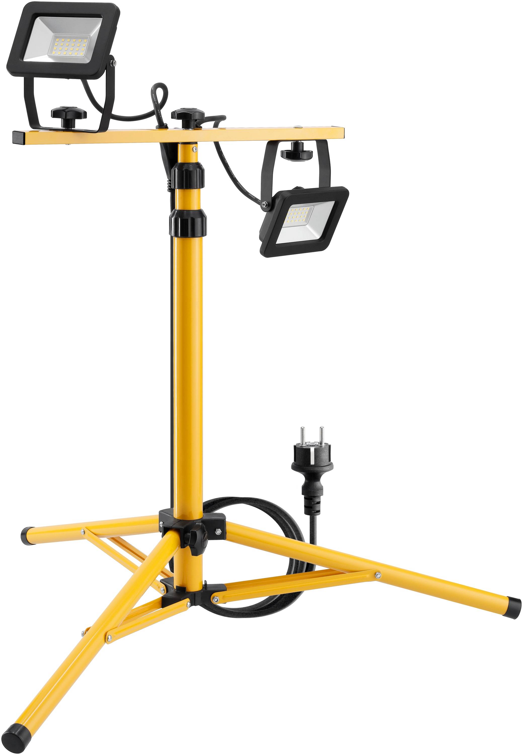 GOOBAY LED-Baustrahler, Teleskopstativ, 2x20W, 4000K