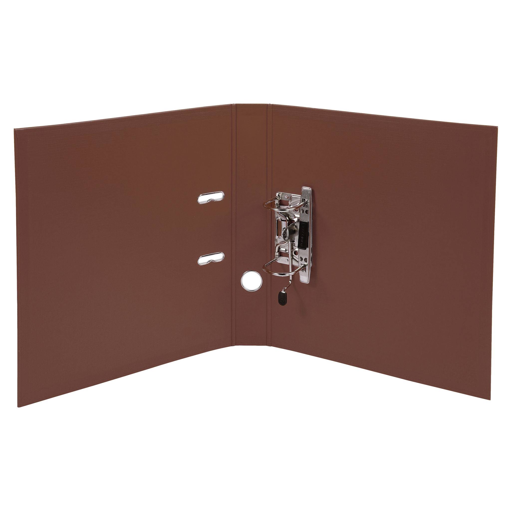Exacompta 10x Ordner Prem'Touch PVC Rücken 50mm A4 Maxi Kastanienbraun 53546E