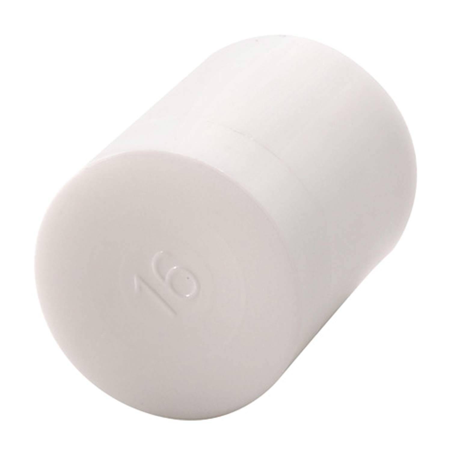 Weiße Kunststoffendkappe mit der Nummer „16