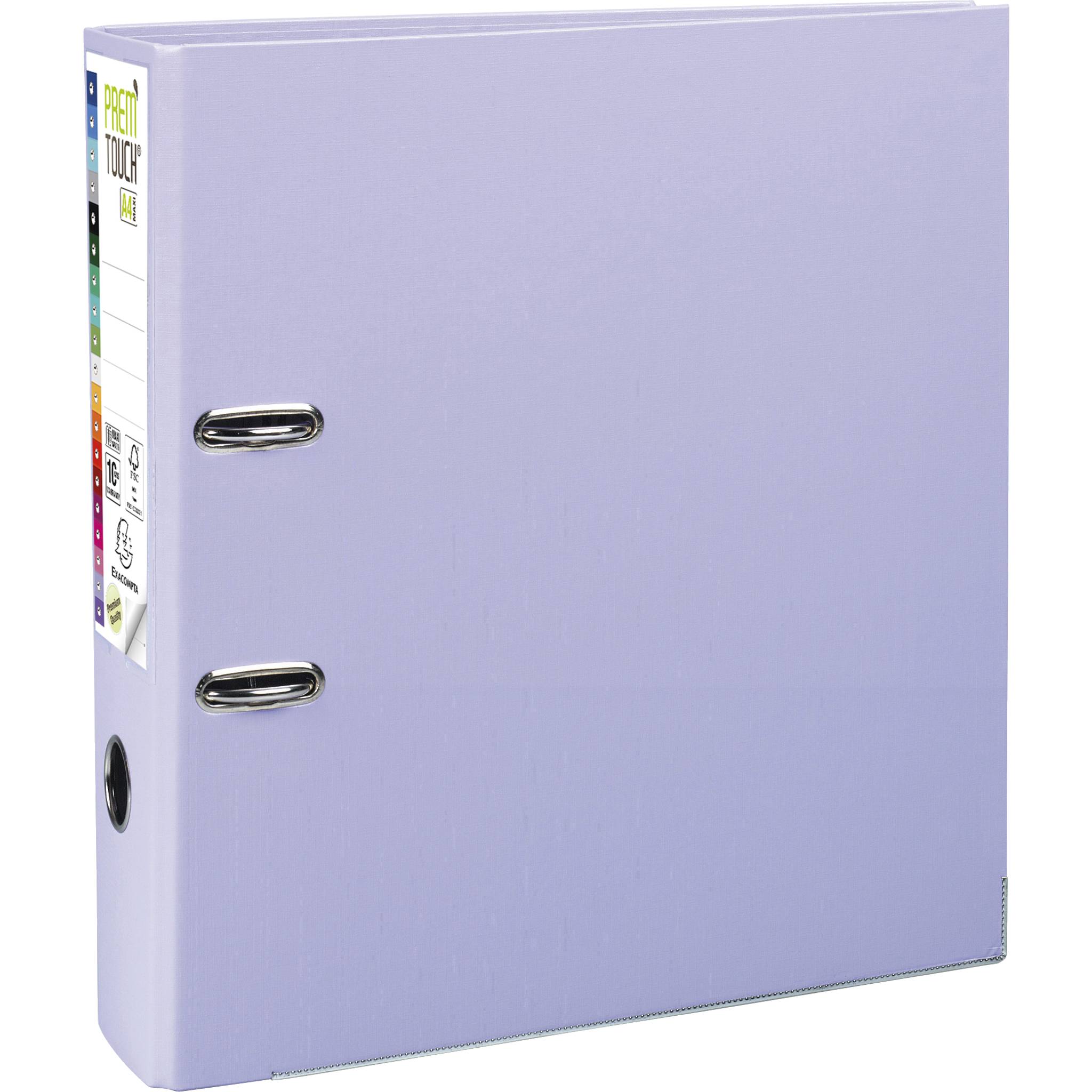 Exacompta 10x Ordner Prem'Touch außen PP Rücken 80mm A4 Maxi Flieder 53307E