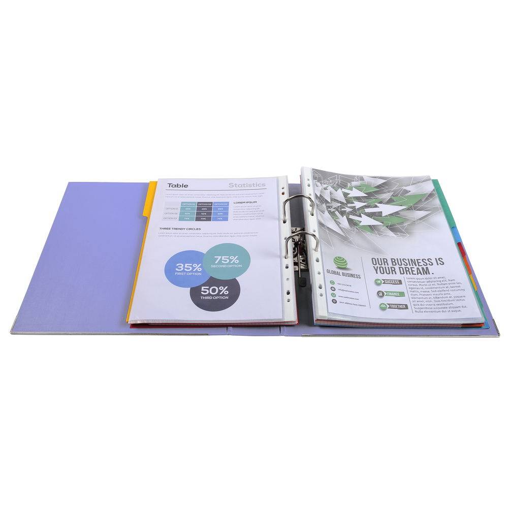 Exacompta 10x Ordner Prem'Touch außen PP Rücken 80mm A4 Maxi Flieder 53307E