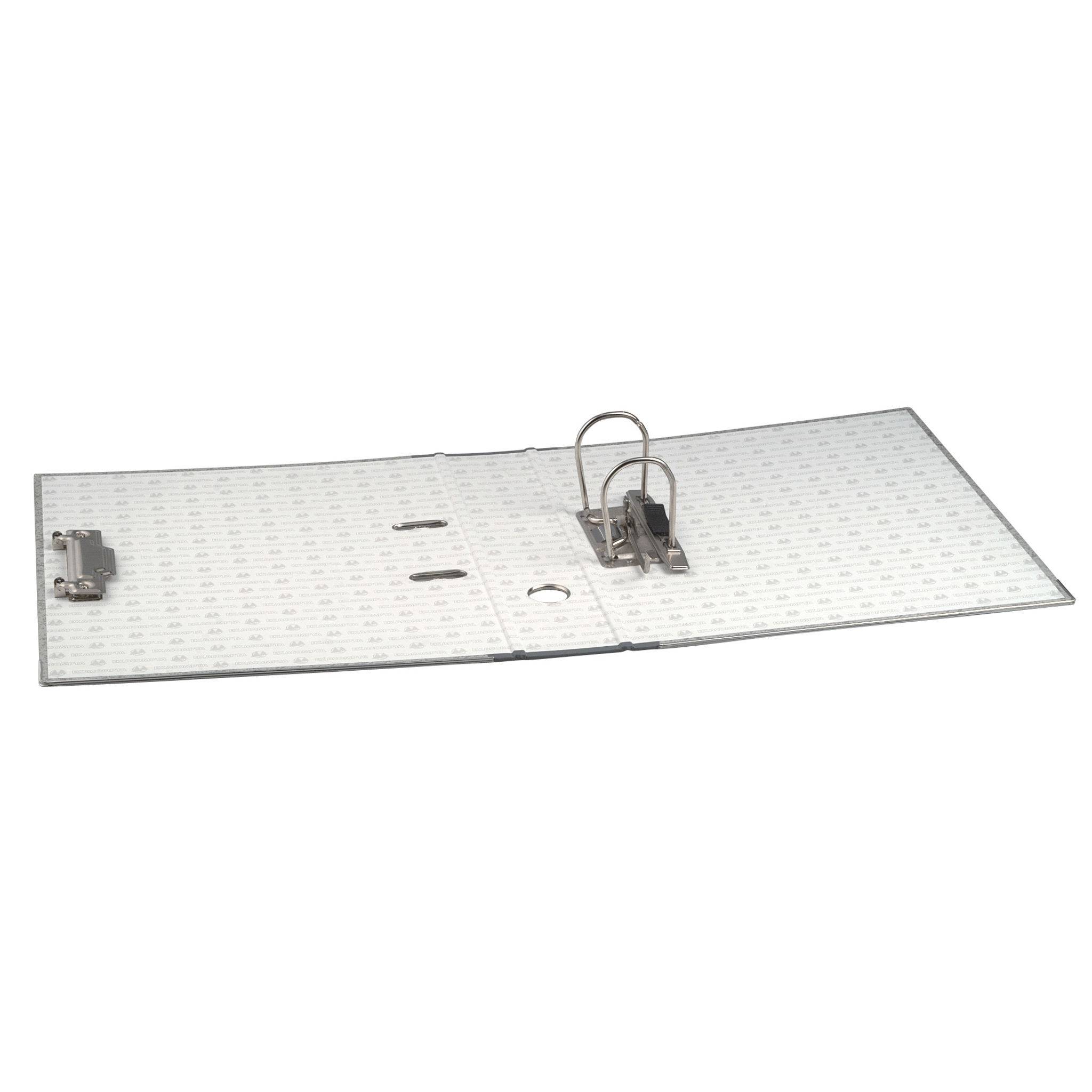 Exacompta 10x Ordner Wolkenmarmor 2Ring 70mm Rücken +Locher A4 Grau 52070E