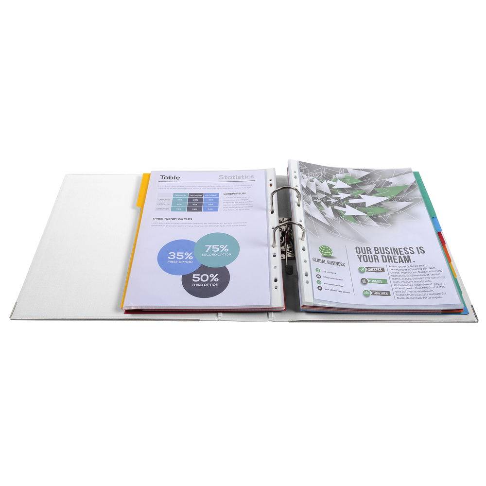 Exacompta 10x Ordner Prem'Touch außen PP Rücken 80mm 32x30cm A4 Maxi Weiß 53348E