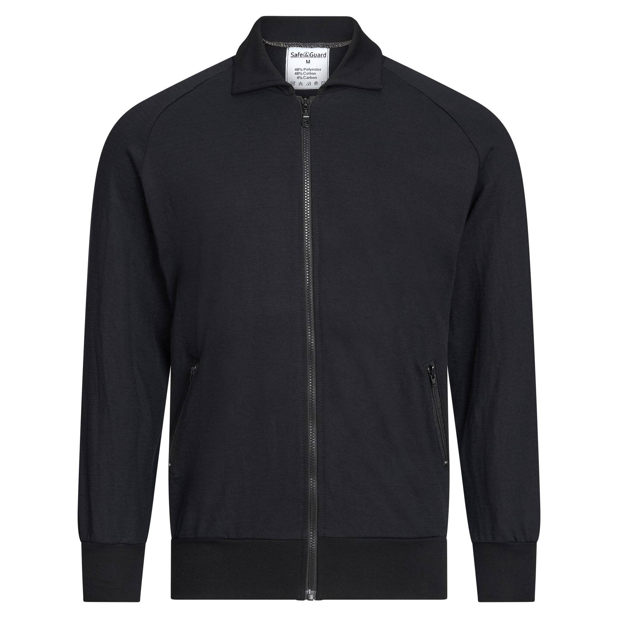 ESD-Sweatshirt Jacke mit Zip, 260g/m², unisex, schwarz, L