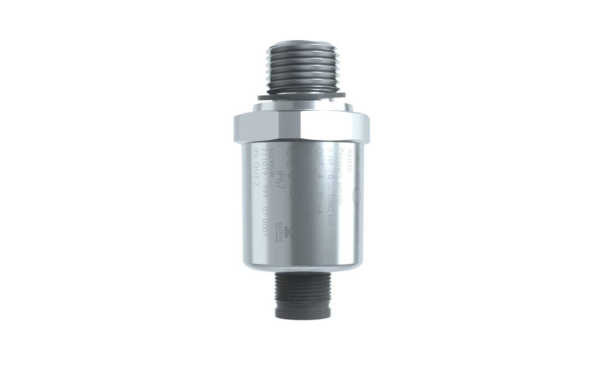 Drucktransmitter vom Typ 'Ashcroft', Modell 'P7' mit Gewindeverbindungen, verwendet zur Druckmessung in verschiedenen industriellen Anwendungen.