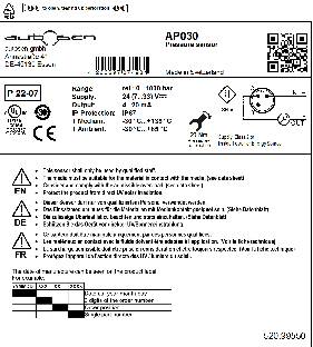 Drucktransmitter G1/4A (elektronisch) - AP030 - autosen