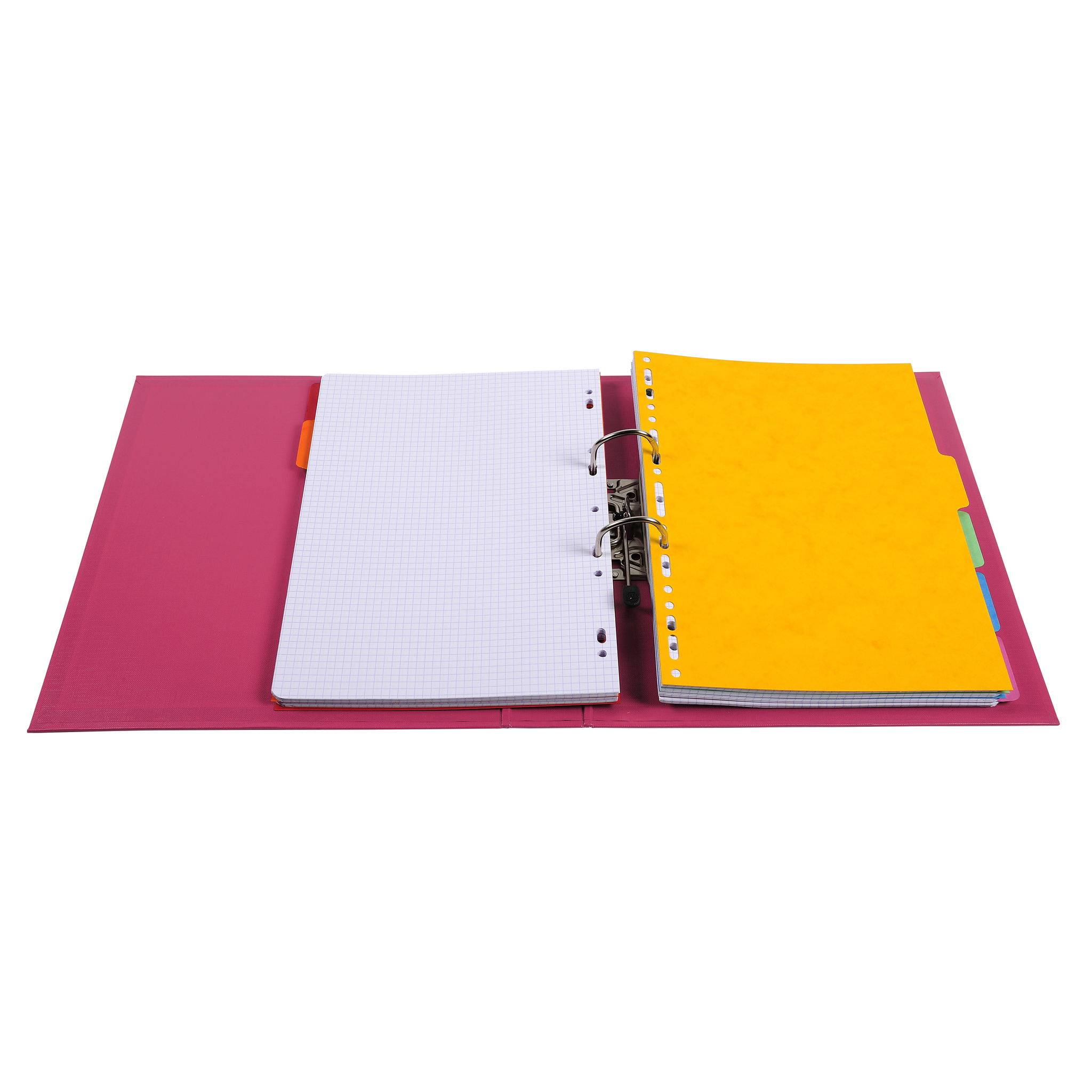 Exacompta 10x Ordner Prem'Touch PVC Rücken 50mm A4 Maxi Himbeerfarben 53559E