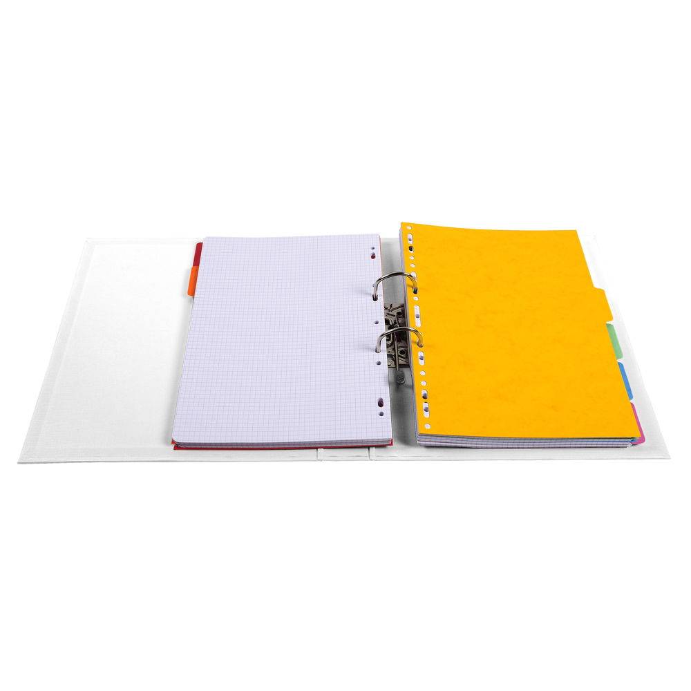 Exacompta 10x Ordner Prem'Touch PVC, Rücken 50mm, 32x29cm A4 Maxi, Weiß, 53548E