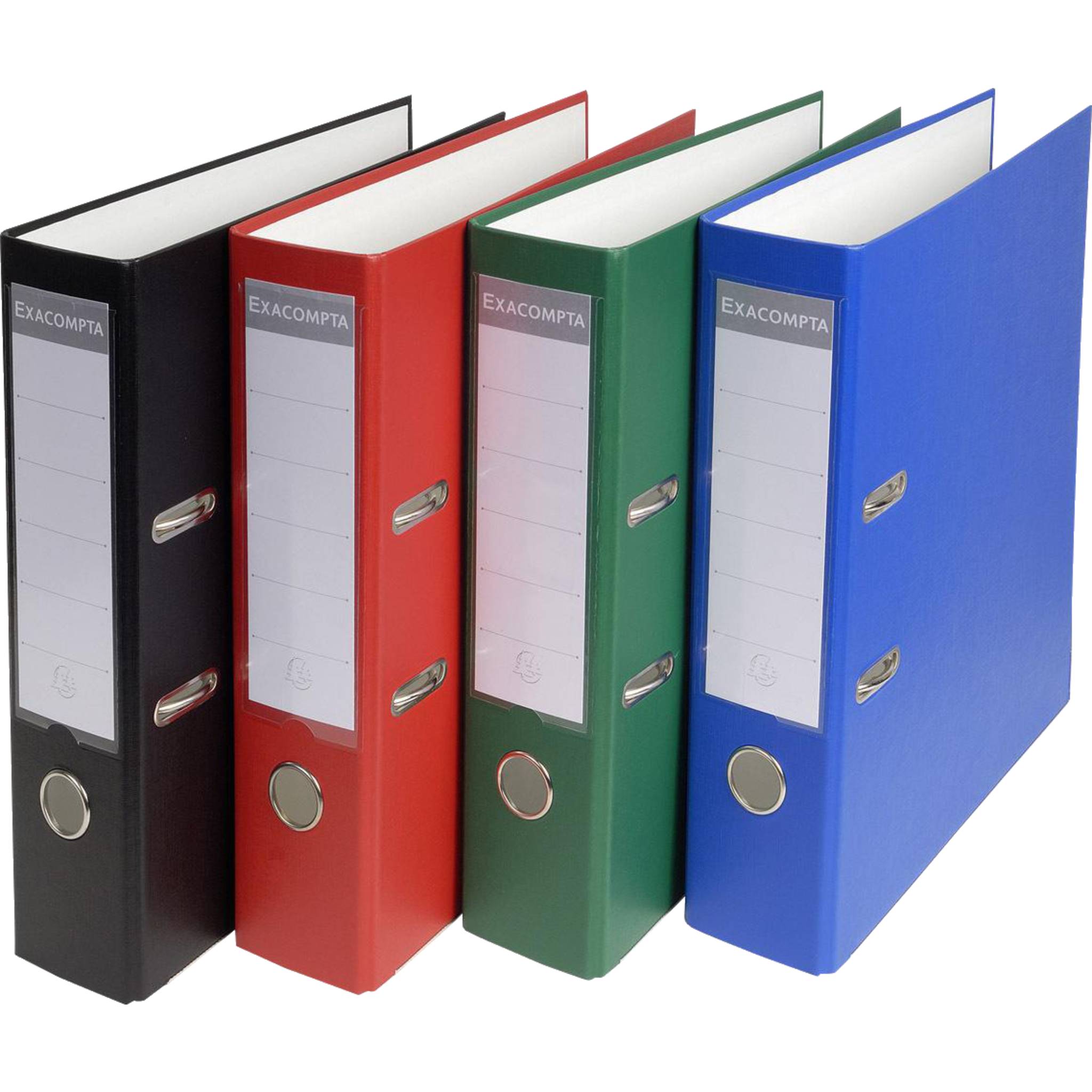 Exacompta 20x Ordner PP + 2 Ringen Rücken 75mm 318x284 mm A4 sortiert 918400B