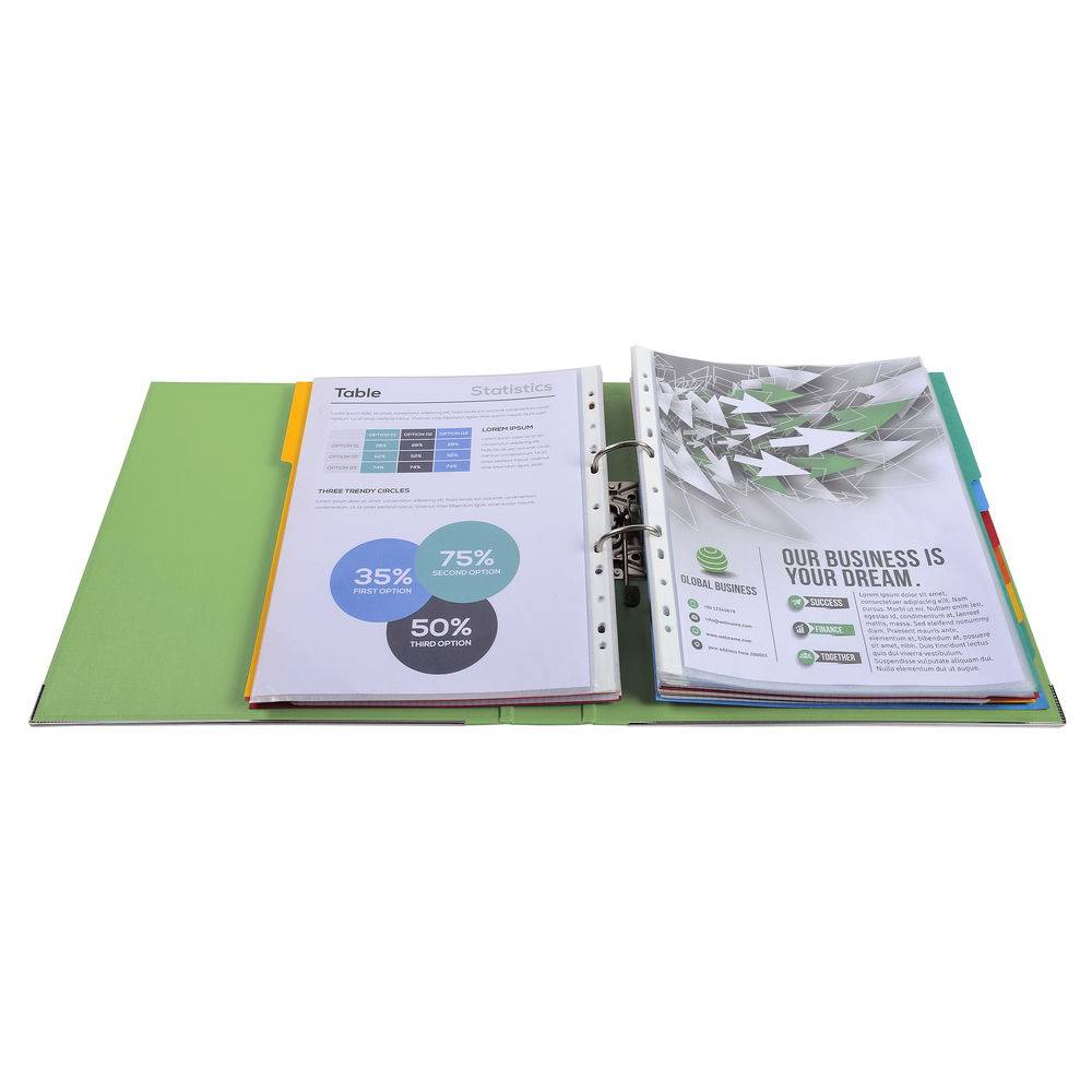 Exacompta 10x Ordner Prem'Touch außen PP Rücken 50mm A4 Maxi Anisgrün 53156E