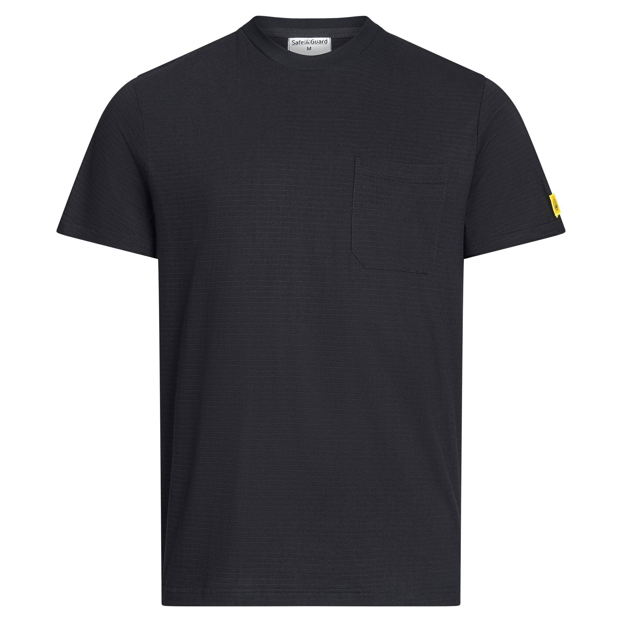 ESD-T-Shirt mit Brusttasche, rundhals, 150g/m², schwarz, XXL