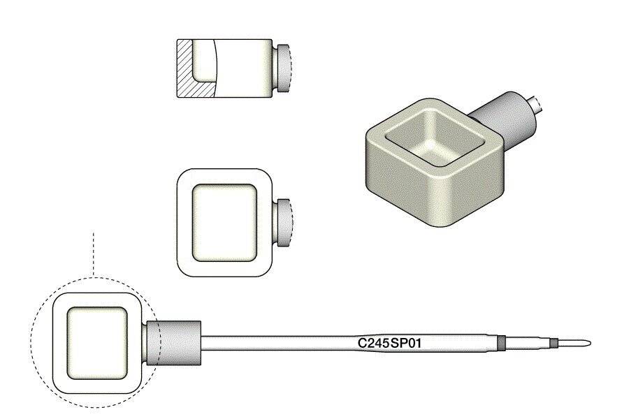 JBC Lötbadspitze C245-SP01 für T245
